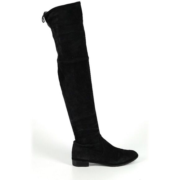 Stuart Weitzman Shoes - Stuart Weitzman Lowland Over-the-Knee Black Suede Boots Size 7.5